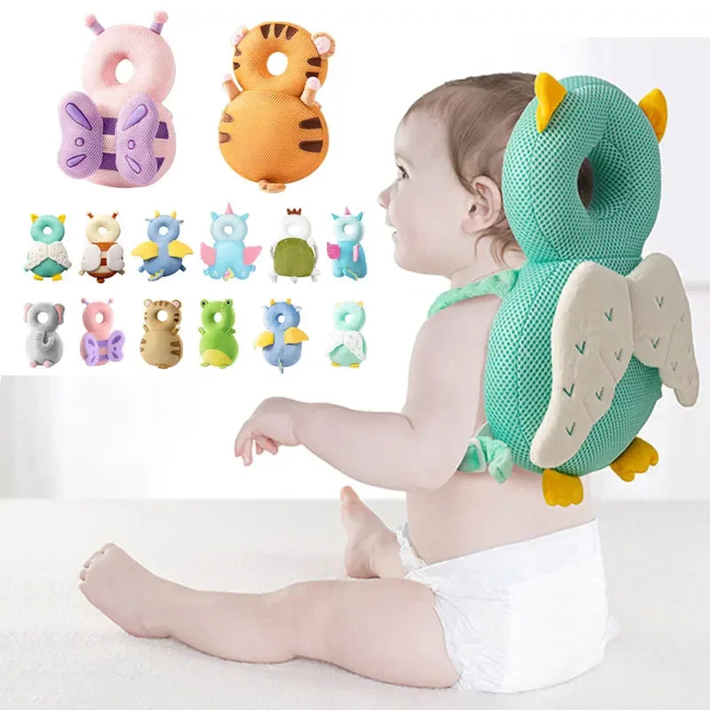 Baby Head Protector Backpack Pillow Soft Cotton Protective Cushion Cartoon Security Pillows Cute Backpack for Baby Walking Crawl